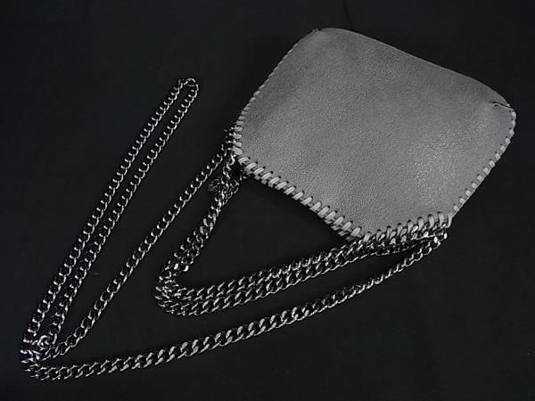 ■新品同様■ STELLA McCARTNEY ステラ マッカートニー ファラベラ エコレザー 2WAY ハンドバッグ ショルダー グレー系 FD4901_4