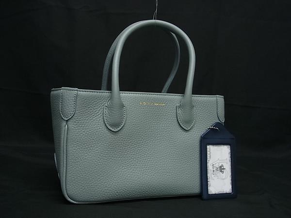 ■新品■未使用■ ADMJ エーディーエムジェイ レザー ハンドバッグ トートバッグ レディース ライトブルー系 FD8426