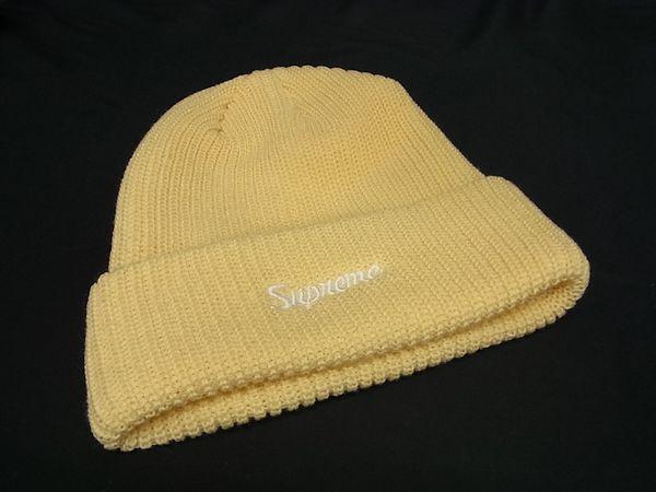 ■新品■未使用■ Supreme シュプリーム アクリル100% ニット帽 ニットキャップ 帽子 レディース メンズ イエロー系 FD8597