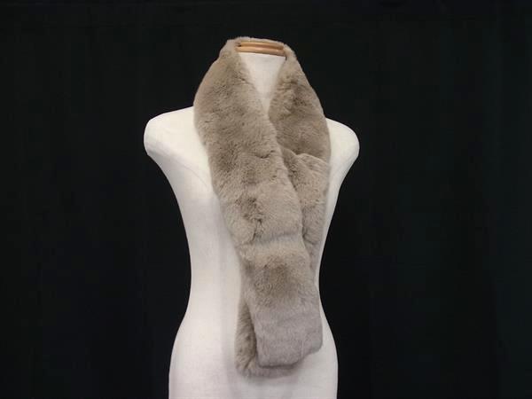 ■新品■未使用■ Max Mara マックスマーラ ラビットファー ティペット 毛皮 マフラー レディース ブラウン系 FD8717