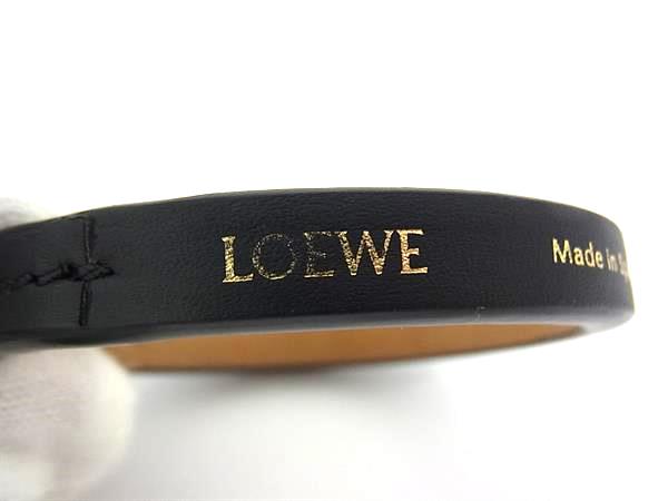 ロエベ レザーバングル ブレスレット ブラック LOEWE ロエベ ウーブン