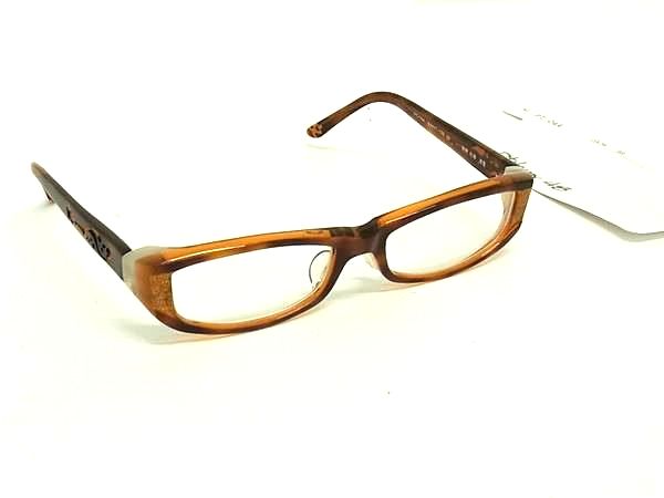 ■美品■ Ptolemy48 トレミーフォーティエイト PT-044 53□17 メガネ 眼鏡 レディース メンズ ブラウン系 FD8865