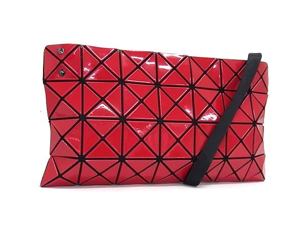 ■極美品■ BAO BAO ISSEY MIYAKE バオバオイッセイミヤケ PVC クロスボディ ショルダーバッグ レッド系 FD9578