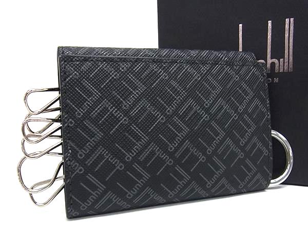 ■新品同様■ dunhill ダンヒル PVC 6連 キーリング付き キーケース 鍵入れ メンズ ブラック系 FD9940