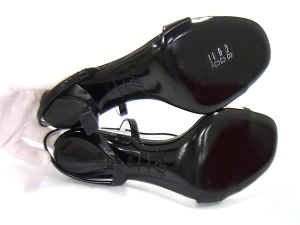 ■新品■未使用■ Roger Vivier ロジェヴィヴィエ パテントレザー ヒール サンダル 靴 シューズ ブラック系 FE5631