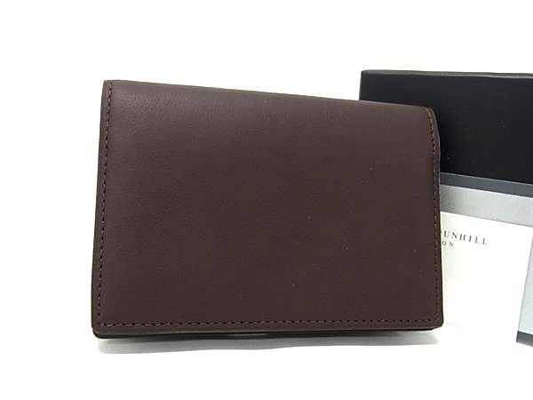 ■新品■未使用■ dunhill ダンヒル レザー カードケース カード入れ 名刺入れ メンズ ブラウン系 FE6575