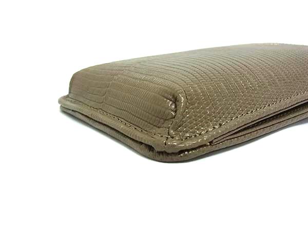■新品■未使用■ VIOLAd’ORO ヴィオラドーロ リザード型押しレザー ショルダーバッグ スマホポーチ レディース ブラウン系 FF4729_6