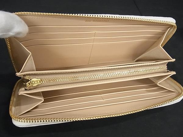 ■極上■本物■美品■ 傳濱野 HAMANO ハマノ ヒマラヤクロコダイル ラウンドファスナー 長財布 札入れ 小銭入れ ホワイト系 FG3896_2