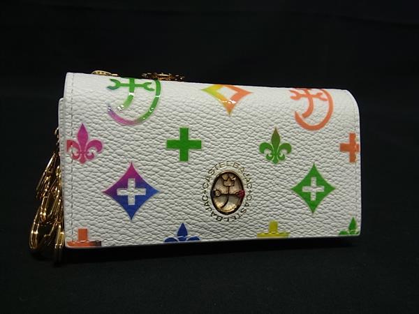 ■新品■未使用■ CASTELBAJAC カステルバジャック ジェルマン レザー 4連 キーケース ケース 鍵入れ ホワイト系 FG5247