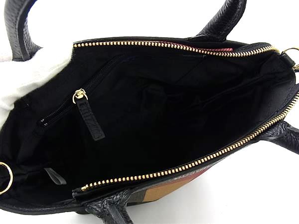 ■新品■未使用■ BLUE LABEL CRESTBRIDGE ブルーレーベル クレストブリッジ PVC×レザー ハンドバッグ レッド系×ブラック系 FG8889_4