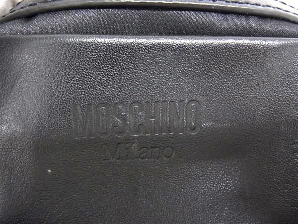 ■極美品■ MOSCHINO モスキーノ ライダース ナイロン チェーン ワンショルダーバッグ レディース ブラック系×ゴールド系 FG9083_9