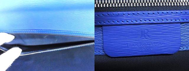 ■極美品■ jean rousseau ジャンルソー レザー ハンドバッグ ビジネスバッグ ブリーフケース メンズ ブルー系 FG9113_8