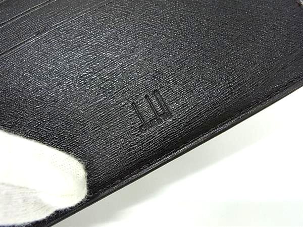 美品　dunhill　ダンヒル　二つ折り札入れ　グレー系　PVC×レザー