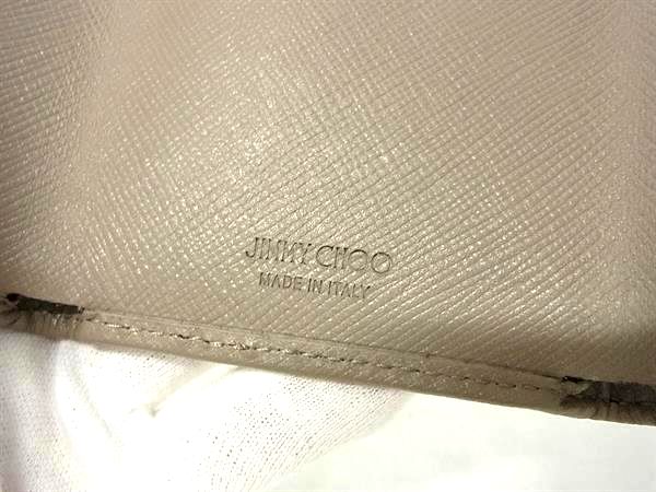 ■新品■未使用■ JIMMY CHOO ジミーチュウ NEMO ネモ レザー 三つ折り 財布 ウォレット 小銭入れ 札入れ グレージュ系 FH2741_6