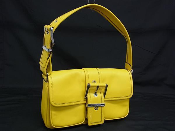 ■極美品■ MICHAEL KORS マイケルコース レザー ワンショルダーバッグ 肩掛け レディース イエロー系 FH8708