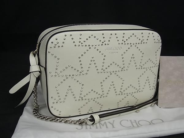 JIMMY CHOO ホワイトショルダーバッグ