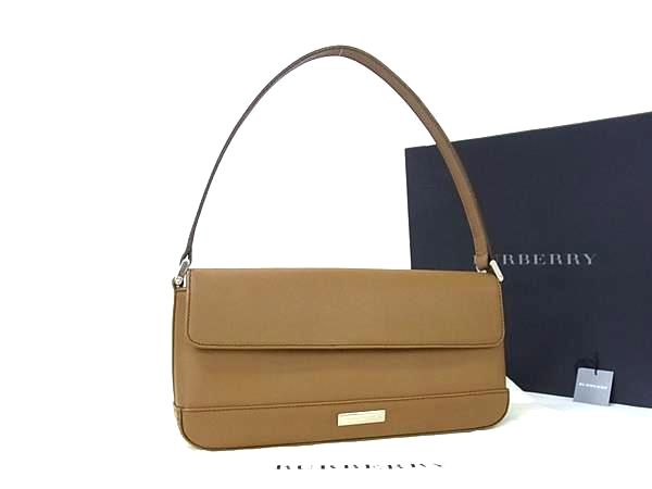 ■新品■未使用■ BURBERRY バーバリー レザー ワンショルダーバッグ 肩掛けかばん レディース ブラウン系 FJ5547