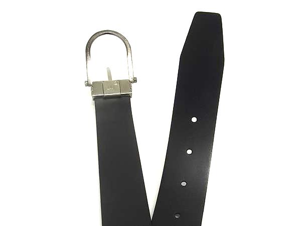 □新品同様□ dunhill ダンヒル レザー シルバー金具 ベルト 表記