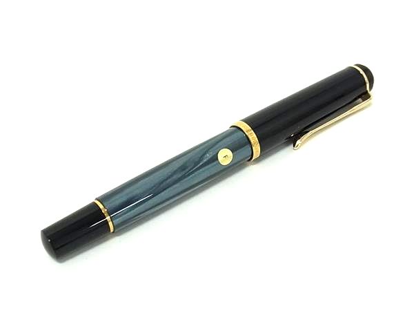 ■新品■未使用■ Pelikan ペリカン 万年筆 筆記用具 文房具 ステーショナリー ブラック系×ブルー系 FJ7521
