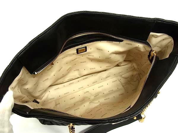 ■新品■未使用■ GUESS ゲス giully レザー トートバッグ ショルダーバッグ 肩掛けかばん レディース ブラック系 FJ7592