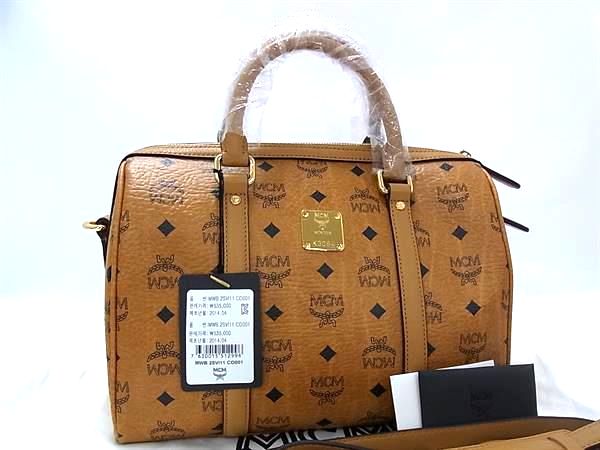 4409】 MCM エムシーエム ヴィセトス柄 レザー 2WAY ハンドバッグ