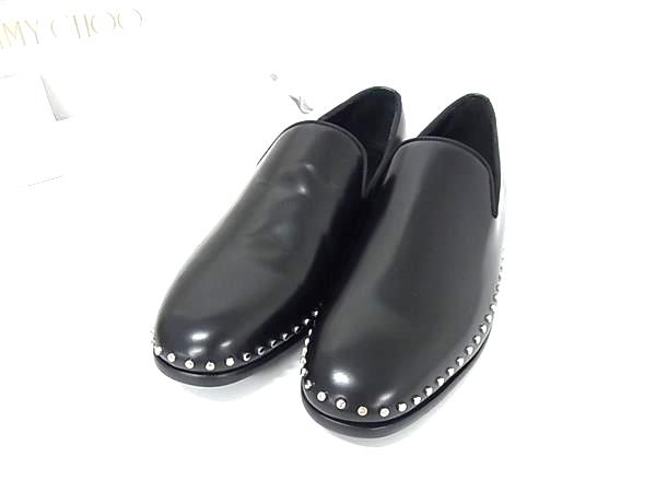 美品▼JIMMY CHOO　ジミーチュウ　SLIP-ON BLUE　クロコ型押しレザーシューズ/スリッポン　42　ネイビー　イタリア製　箱・保存袋付き Jimmy Choo（スリッポン｜レディース靴）：靴の通販