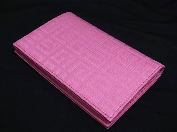 ■極美品■ GIVENCHY ジバンシィ レザー 二つ折り 財布 ウォレット 札入れ カード入れ レディース ピンク系 FK8040_1