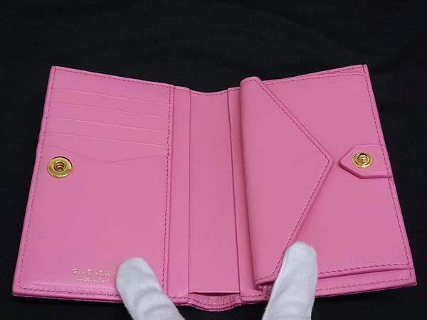 ■極美品■ GIVENCHY ジバンシィ レザー 二つ折り 財布 ウォレット 札入れ カード入れ レディース ピンク系 FK8040_3