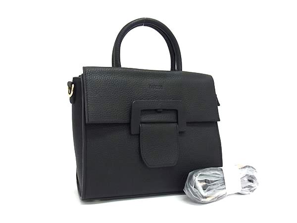 ■新品■未使用■ BARCOS バルコス レザー 2WAY クロスボディ ショルダー ハンドバッグ 斜め掛け レディース ブラック系 FL0757