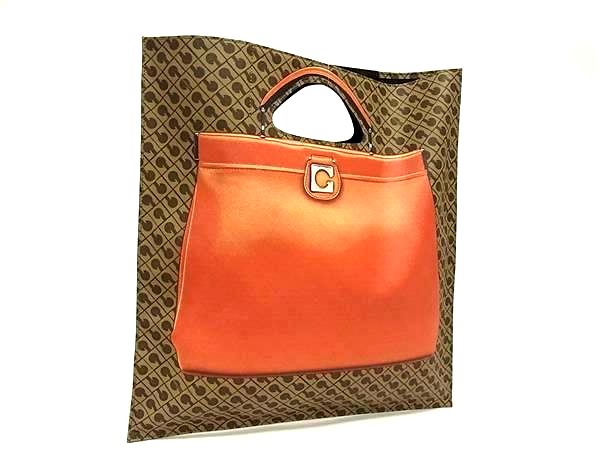 ■美品■ GHERARDINI ゲラルディーニ 130周年限定 PVC トートバッグ ハンドバッグ レディース ブラウン系 FL4019