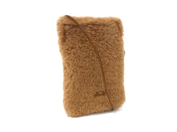 ■新品■未使用■ Max Mara マックスマーラ ボア ショルダーバッグ クロスボディ ポーチ 斜め掛け レディース ブラウン系 FL6022