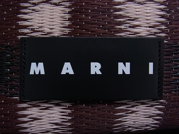 ■新品■未使用■ MARNI マルニ フラワーカフェ タタミトート PVC ハンドバッグ トートバッグ ブラウン系×マルチカラー FL6179_8