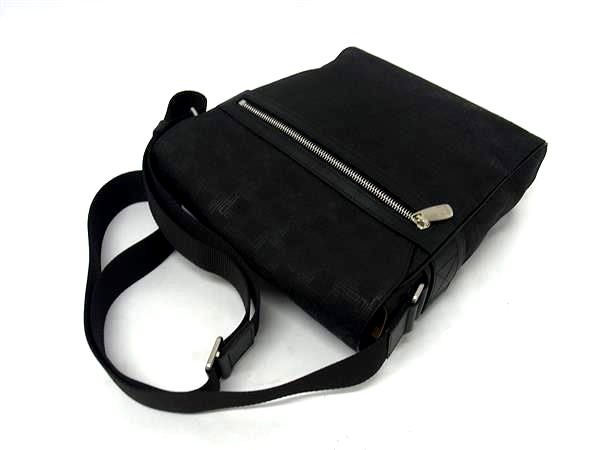 【極美品】ダンヒル ディーエイト クロスボディバッグ ショルダー ブラックPVC □新品同様□ dunhill ダンヒル ディーエイト PVC×レザー クロス