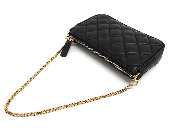 ■新品同様■ VERSACE ヴェルサーチ メデューサ レザー ショルダーバッグ ポシェット レディース ブラック系 FL6623 □新品同様□ VERSACE ヴェルサーチ メデューサ レザー ショルダー