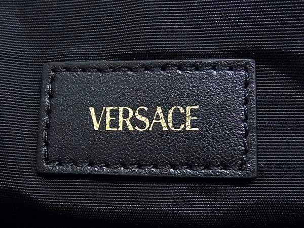 ■新品同様■ VERSACE ヴェルサーチ メデューサ レザー ショルダーバッグ ポシェット レディース ブラック系 FL6623 □新品同様□ VERSACE ヴェルサーチ メデューサ レザー ショルダー