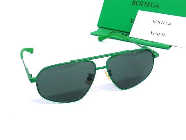 ■新品■未使用■ BOTTEGA VENETA ボッテガヴェネタ BV1194S 61□12 145 サングラス メガネ 眼鏡 グリーン系 FL7658