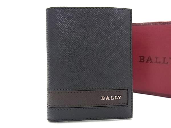 ■新品■未使用■ BALLY バリー レザー 二つ折り 財布 ウォレット 札入れ カード入れ メンズ ブラック系 FM0213