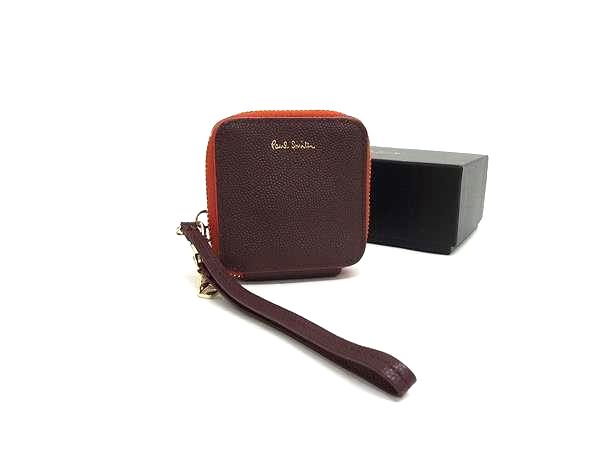 ■極美品■ Paul Smith ポールスミス レザー ケース パース 小銭入れ ブラウン系×マルチカラー FM0397