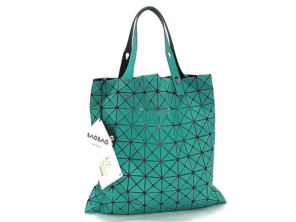 ■新品■未使用■ BAO BAO ISSEY MIYAKE バオバオイッセイミヤケ プリズム ポリエステル ハンドバッグ トート グリーン系 FM0784