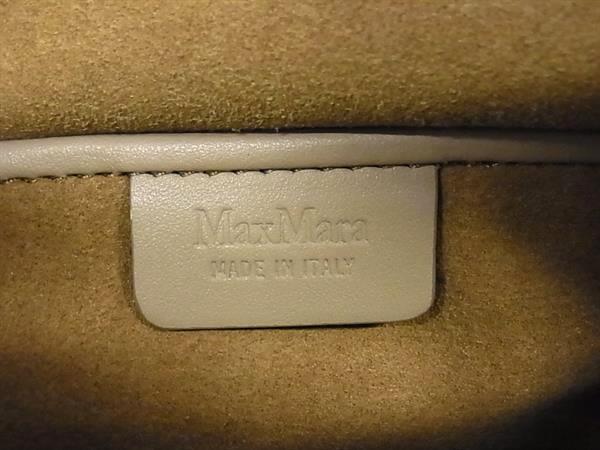 ■新品同様■ Max Mara マックスマーラ ウール×レザー ショルダーバッグ ポシェット クロスボディ ベージュ系 FM5894_5