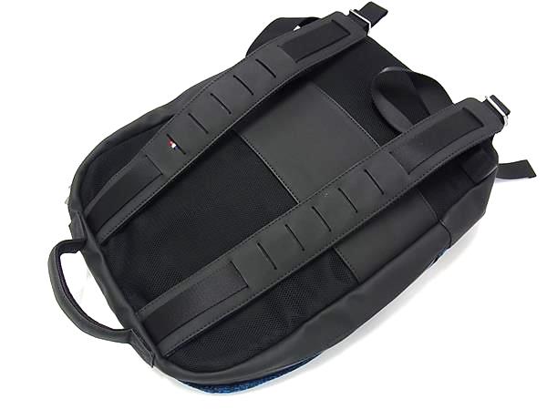 ■極美品■ S.T.Dupont エス･テー･デュポン キャンバス×ラバー リュックサック バックパック デイパック メンズ ブルー系 FM6220