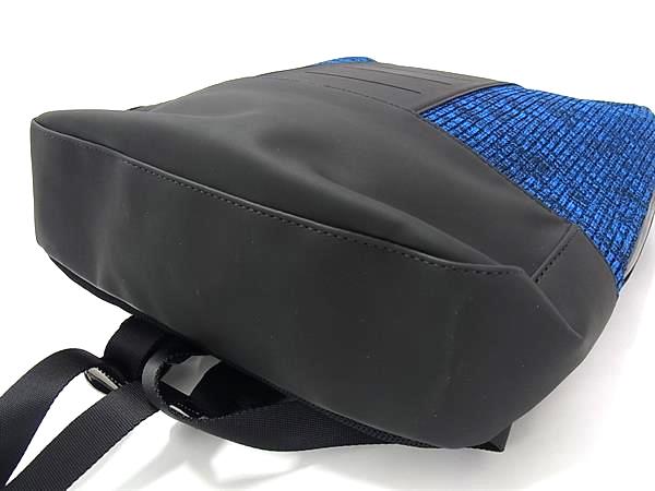 ■極美品■ S.T.Dupont エス･テー･デュポン キャンバス×ラバー リュックサック バックパック デイパック メンズ ブルー系 FM6220