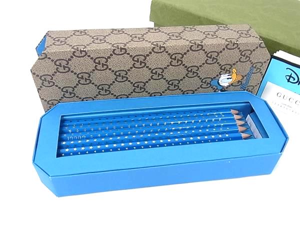 ■新品■未使用■ GUCCI グッチ ディズニーコラボ ドナルドダック 鉛筆 筆記用具 文房具 ステーショナリー ブルー系 FM6693