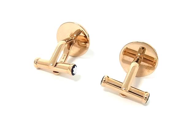 ■新品同様■ MONT BLANC モンブラン オニキス カフスボタン カフリンクス アクセサリー ビジネス 紳士 メンズ ブラック系 FM6708