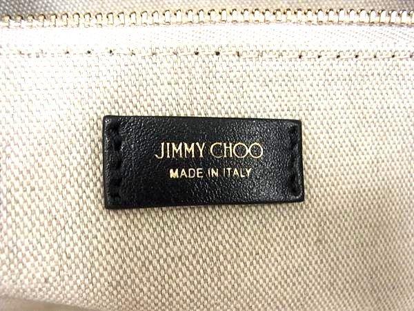 ■極美品■ JIMMY CHOO ジミーチュウ マルニ ストロー×レザー トートバッグ ハンドバッグ レディース ブラック系 FN1682