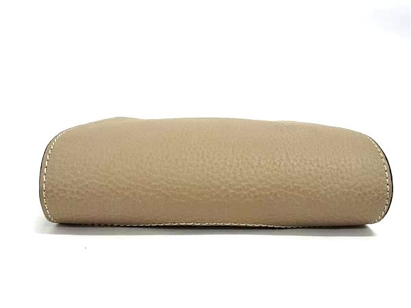 ■極美品■ BONAVENTURA ボナベンチュラ レザー ワンショルダーバッグ クロスボディ ポシェット 斜め掛け グレージュ系 FN2978_5