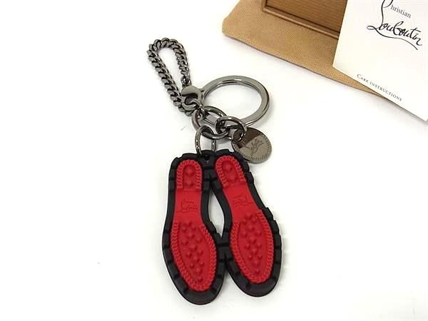 ■新品同様■ Christian Louboutin クリスチャンルブタン 靴モチーフ キーホルダー レッド系×ブラック系 FN4898