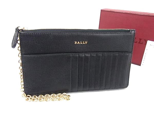 ■新品■未使用■ BALLY バリー レザー チェーン マルチケース マルチポーチ 小物入れ レディース ブラック系 FN5009