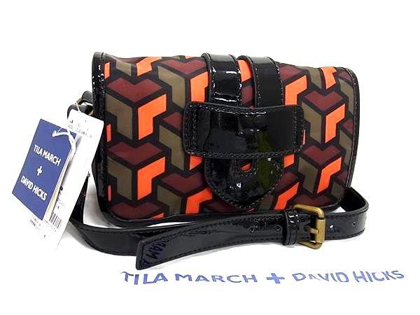 ■新品■未使用■ TILA MARCH ティラマーチ ナイロン クロスボディ ショルダーバッグ 斜め掛けかばん ブラック系 FN5562