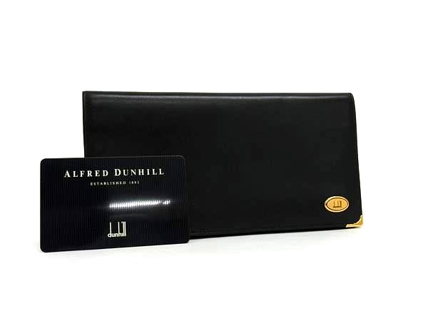 □極美品□ dunhill ダンヒル オックスフォード レザー 二つ折り 長